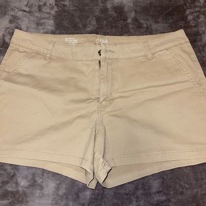 a.n.a Mid-rise Khaki Shorts. Size 16.